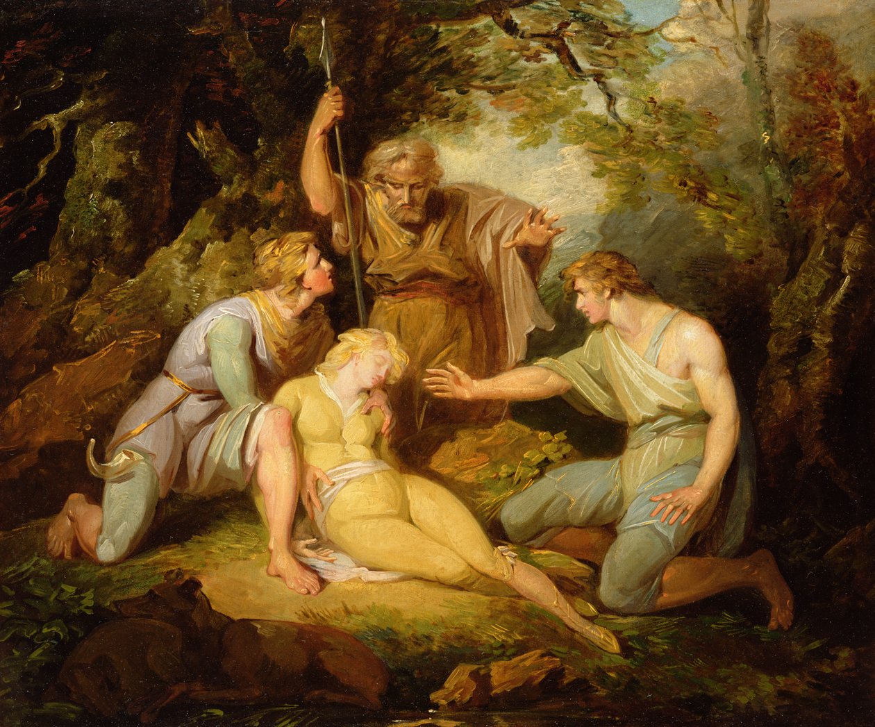 Scene ii Act IV fra 'Cymbeline' av William Shakespeare (1564-1616) av Henry Singleton