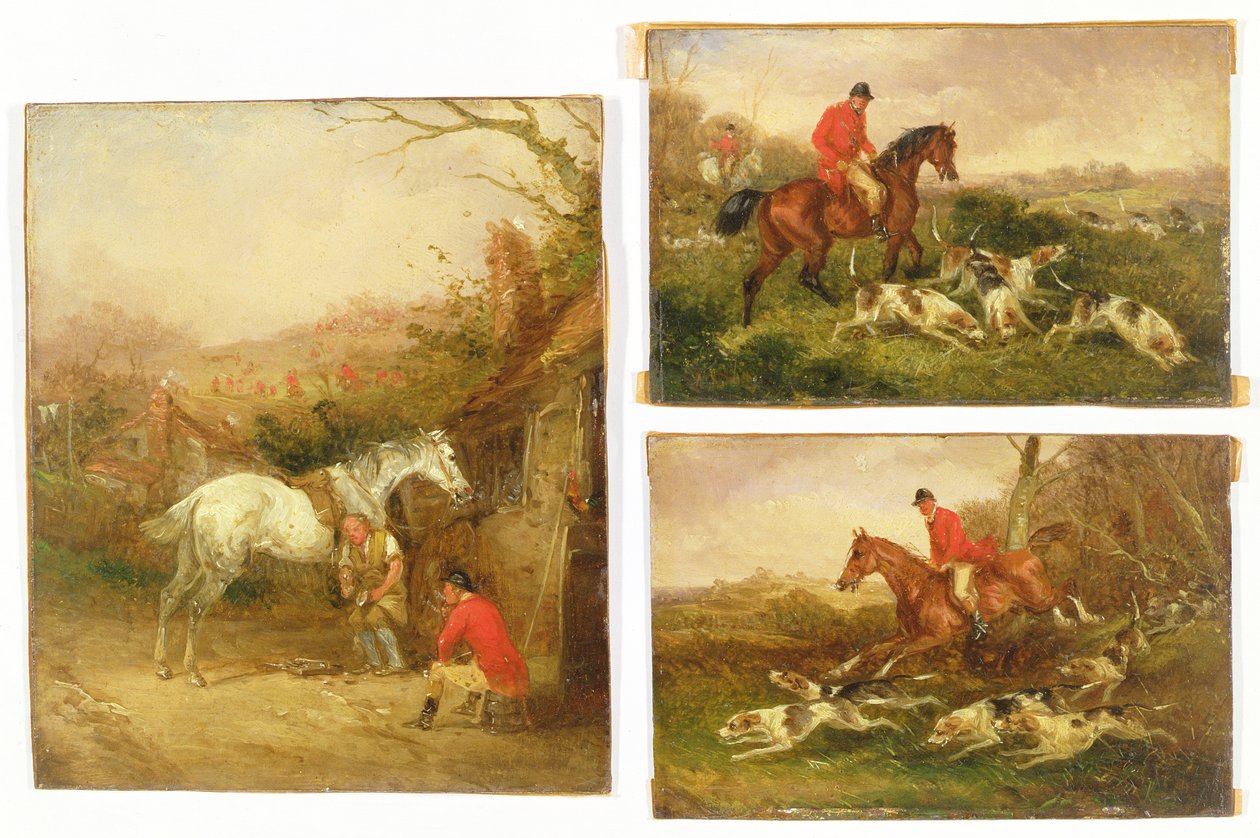 Shoeing, The Check and Gone Away, 1800-tallet av Henry Thomas Alken