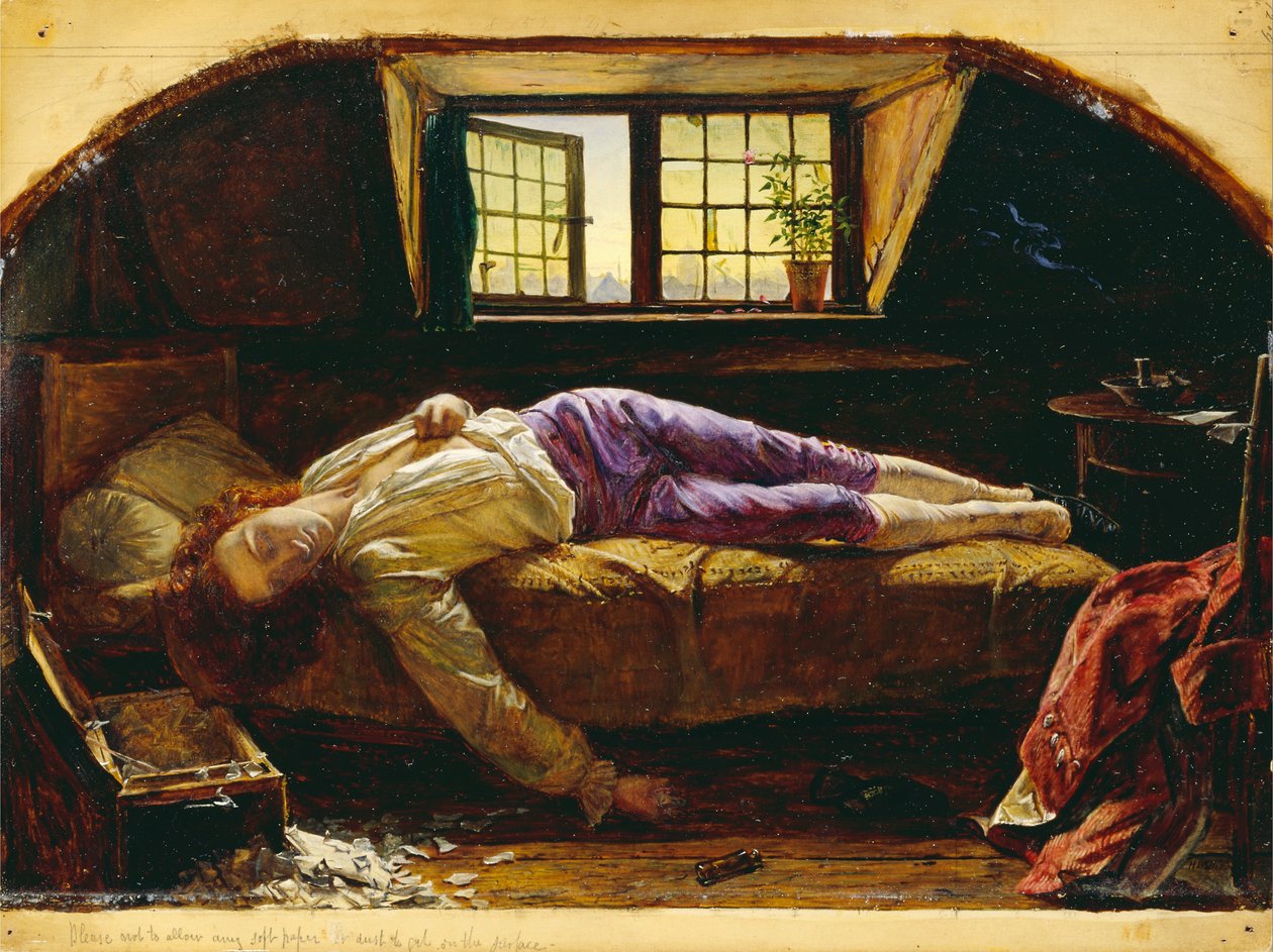 Chattertons død av Henry Wallis