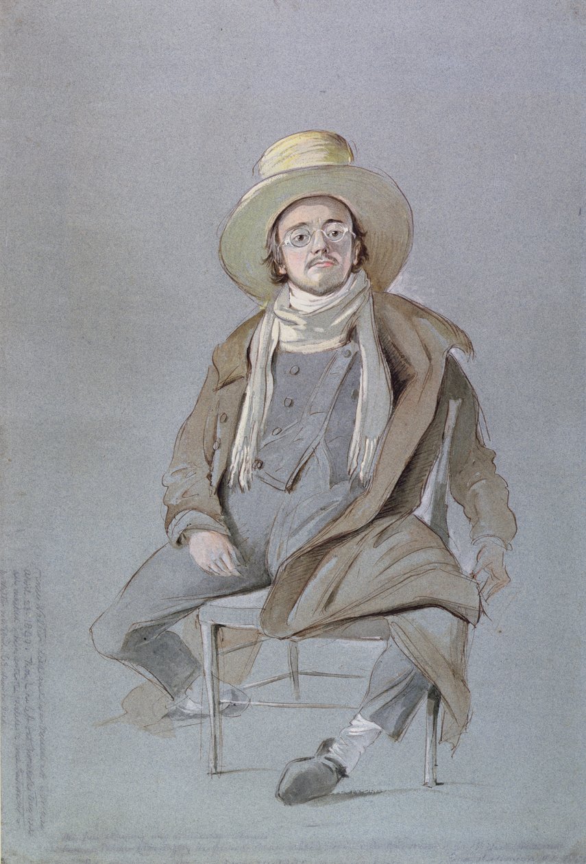 Portrett av Samuel Palmer (penn og blekk, wc og kroppsfarge på papir) av Henry Walter