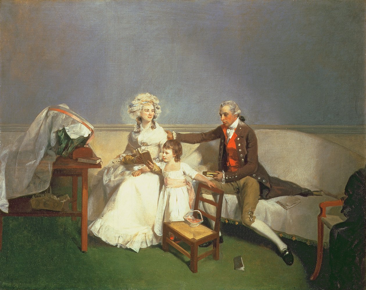 Sir Robert og Lady Buxton og deres datter Anne, ca. 1786 av Henry Walton