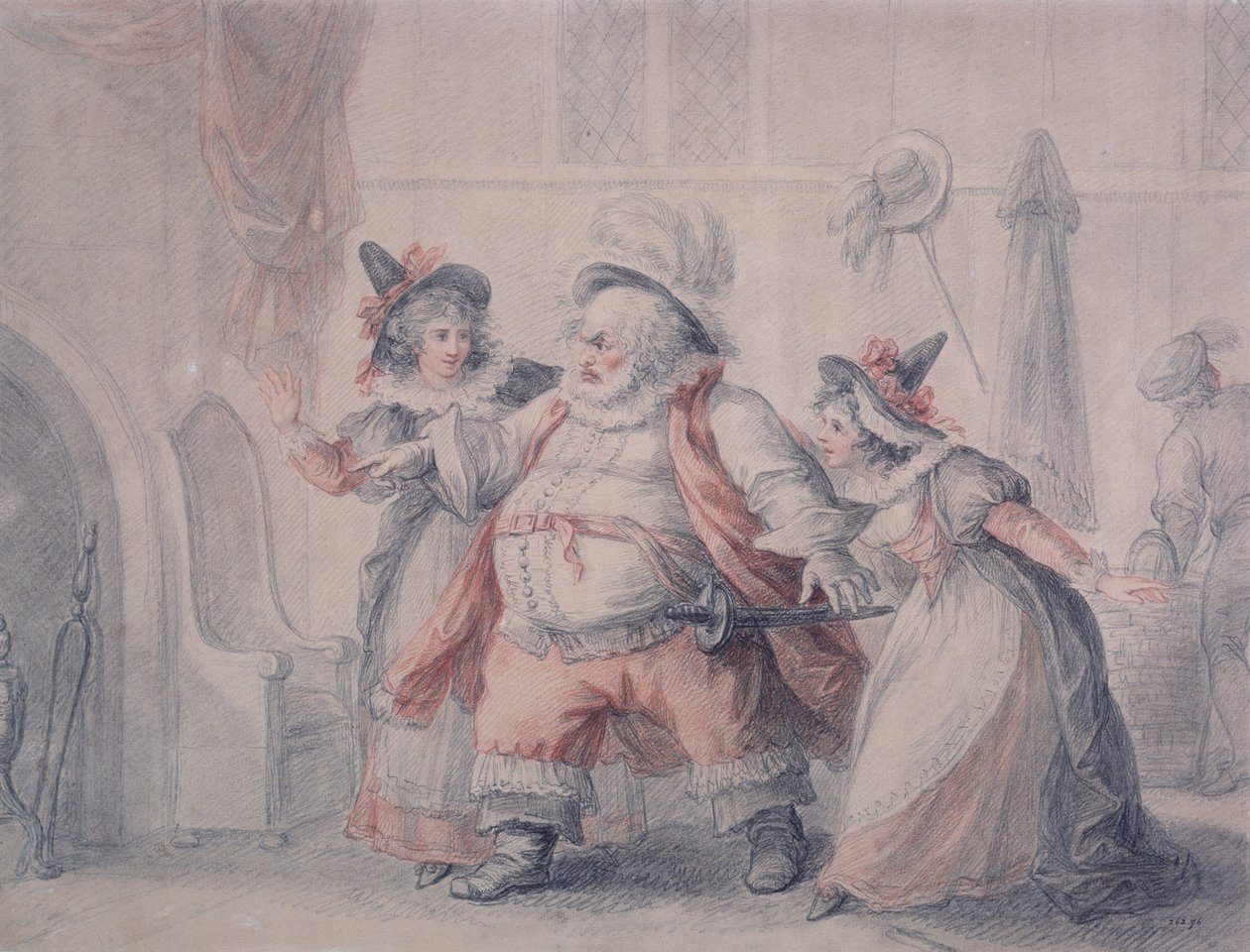 Falstaffs flukt av Henry William Bunbury