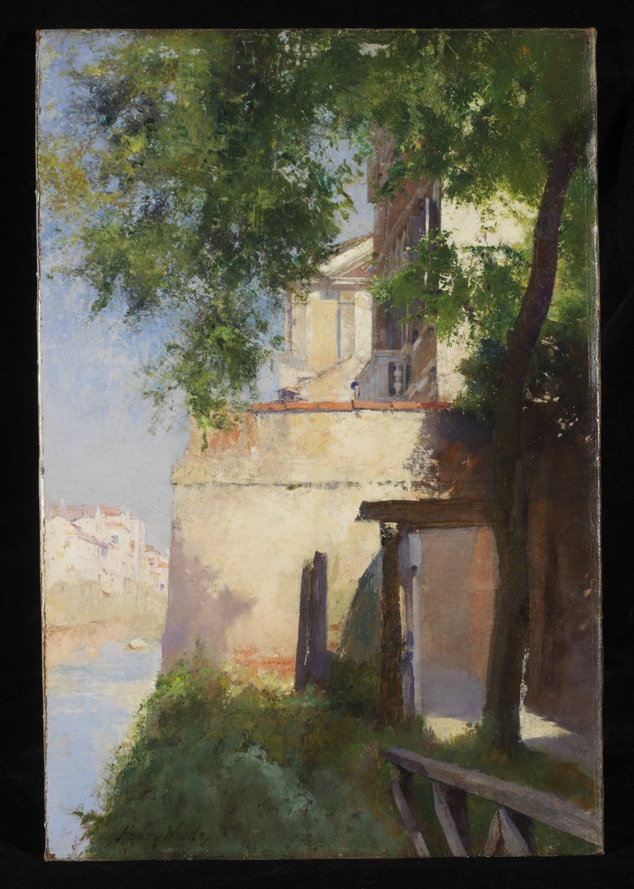 Utsikt over Venezia fra en terrasse av Henry Woods