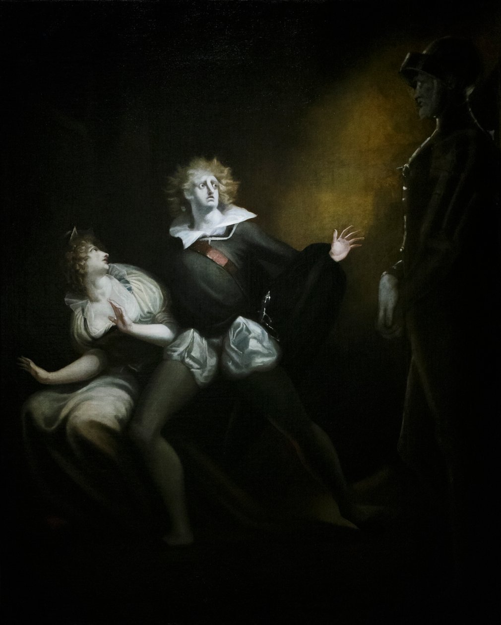 Gertrude, Hamlet og Faderens spøkelse av Henry (1741 1825) (after) Fuseli