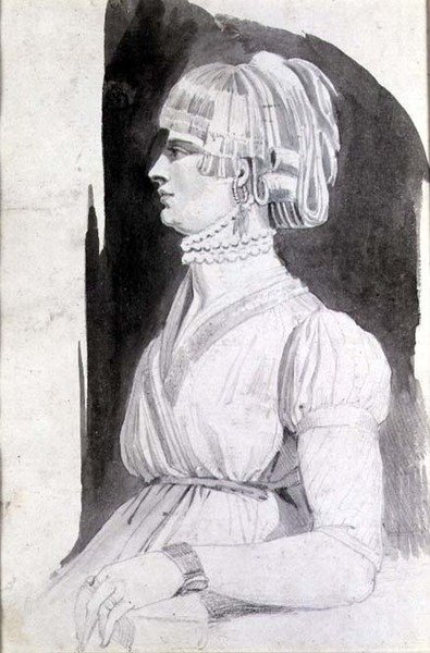 Studie av en kvinne (blyant, penn og vask) av Johann Heinrich Füssli
