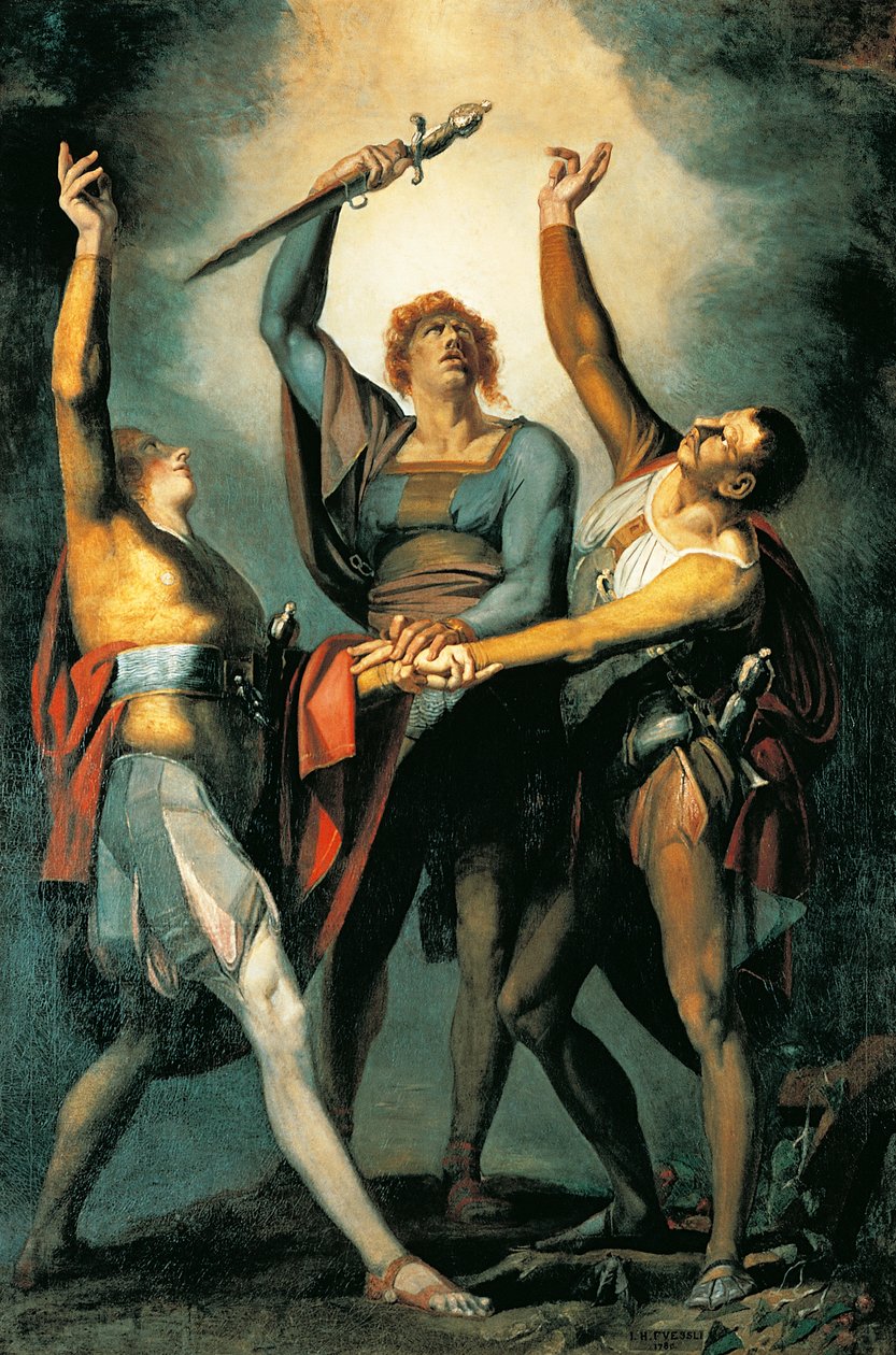 De tre konfødererte under Rutli-eden av Johann Heinrich Füssli