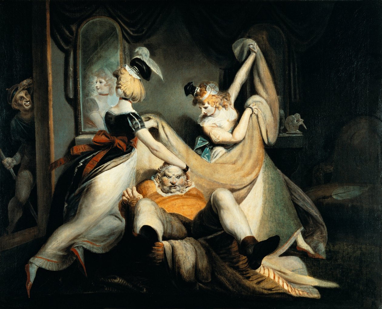 Falstaff i skittentøyskurven av Johann Heinrich Füssli