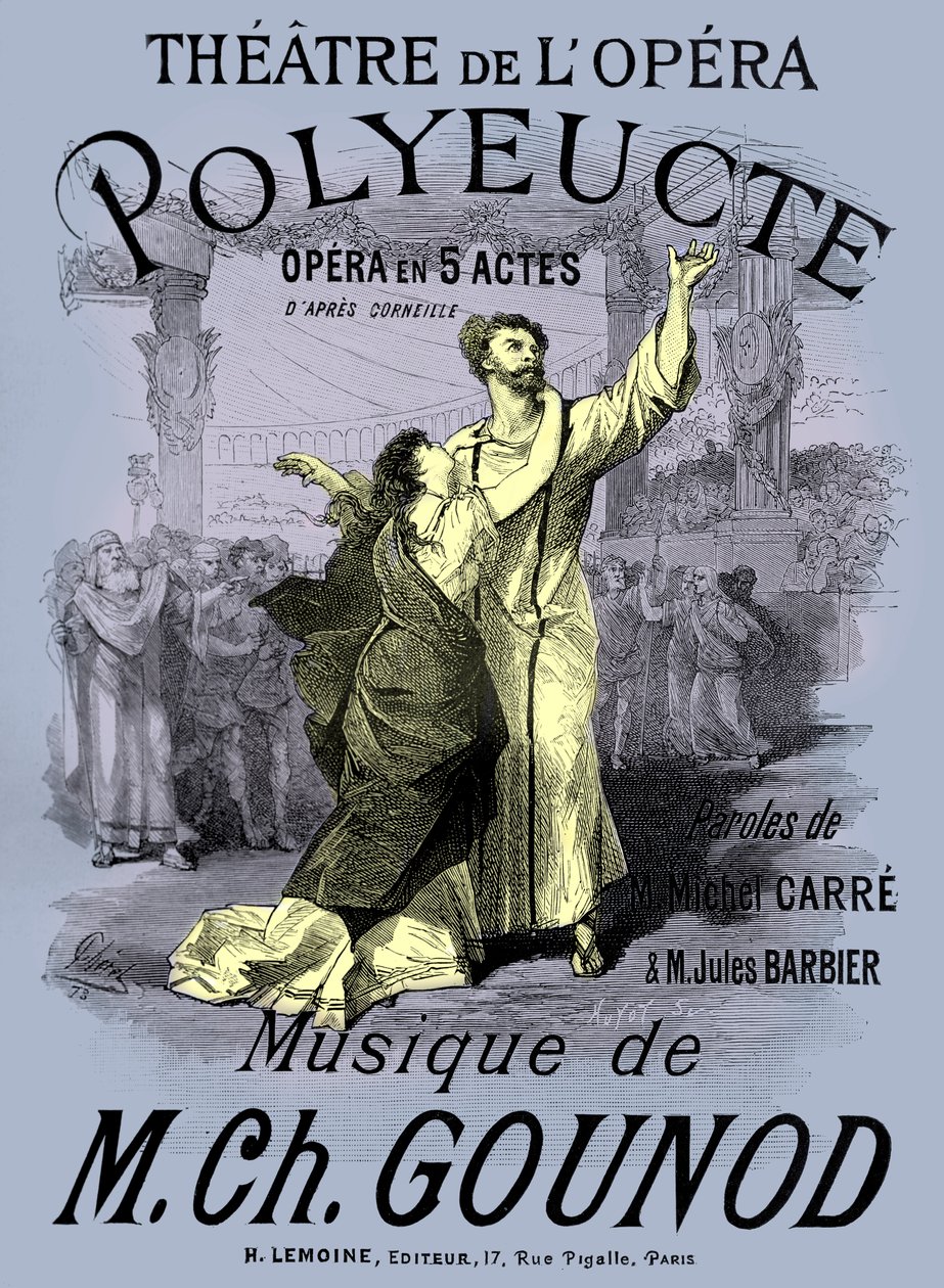 Opera "Polyeucte" av Gounod av Jean Le and workshop Noir