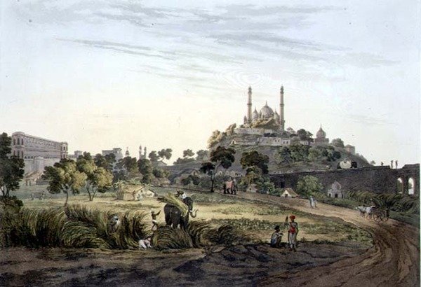 A View at Lucknow, plate VII, gravert av Daniel Havell (1785-1826) 1809 (gravering) av Henry (after) Salt