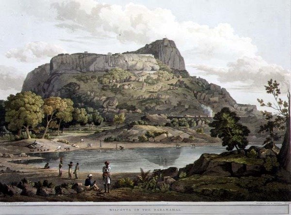 Riacotta i Baramahal, plate XII, gravert av Daniel Havell (1785-1826) 1809 (gravering) av Henry (after) Salt