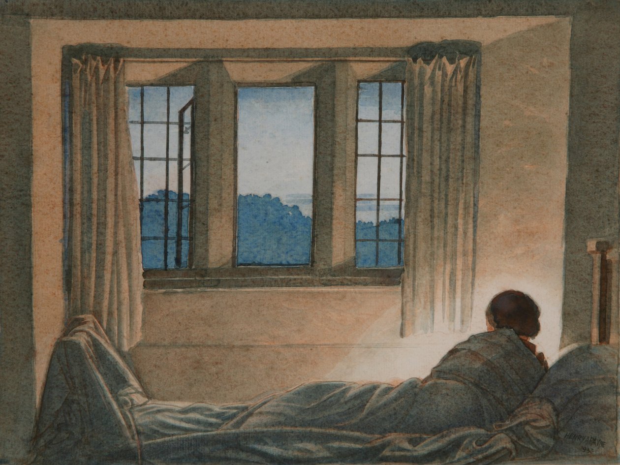 The Reader, 1933 (wc på papir) av Henry A. 1868 1940 Payne