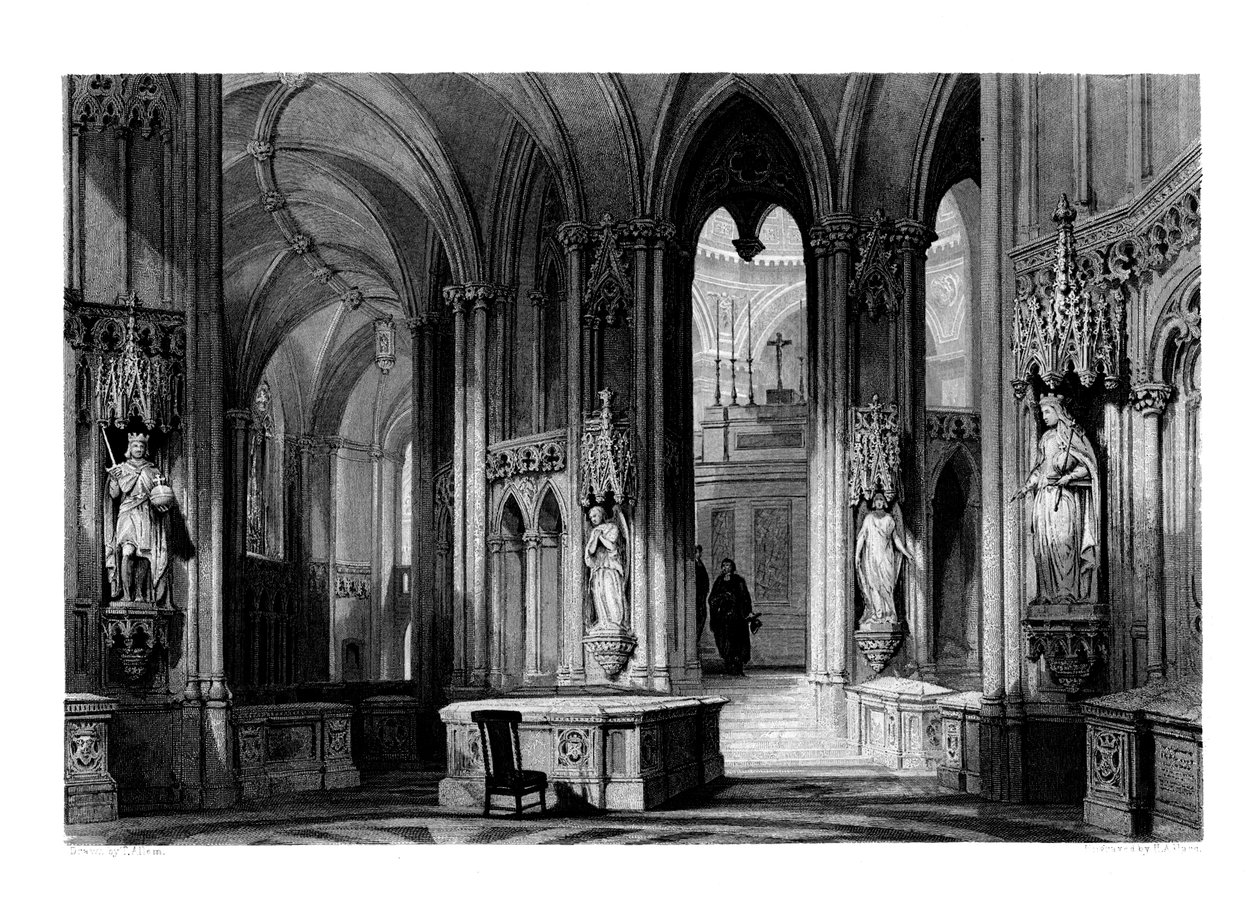 Mausoleum av Orleans-familien, Chapel of Dreux, Frankrike, 1875 av Henry Adlard