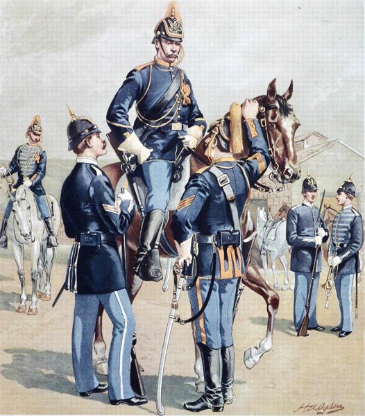 Amerikansk kavaleri og infanteri, hel kjole av Henry Alexander (after) Ogden