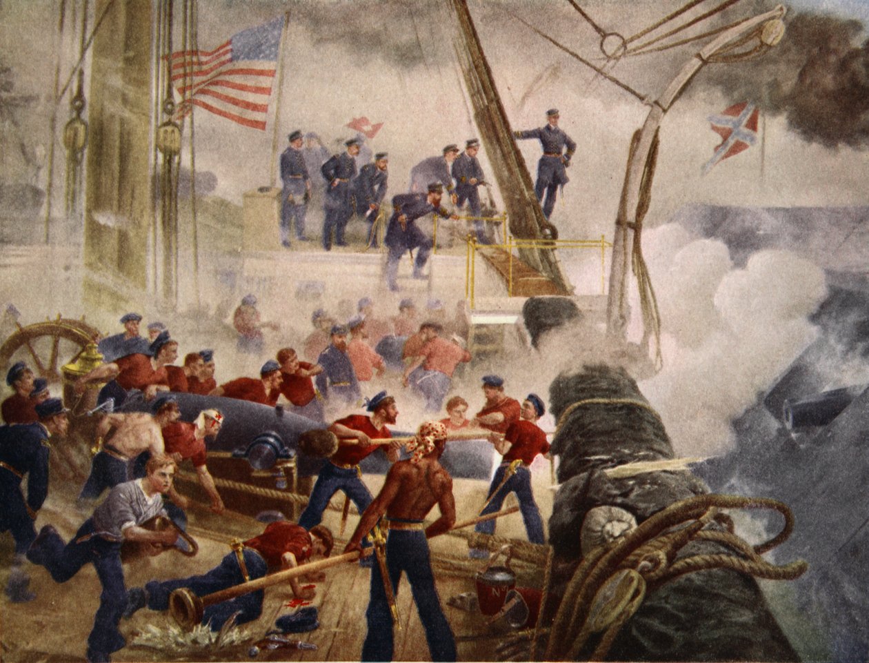 Farragut på Hartford ved Mobile Bay, 5. august 1864 av Henry Alexander Ogden