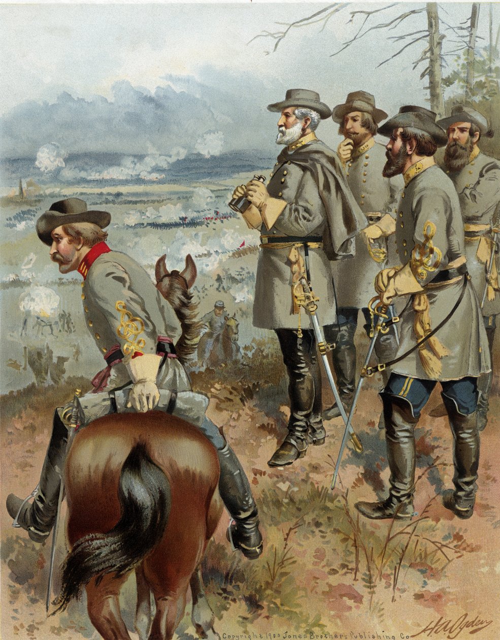 Gen. Robert. E. Lee i Fredericksburg, 13. desember 1862, pub. 1900 av Henry Alexander Ogden