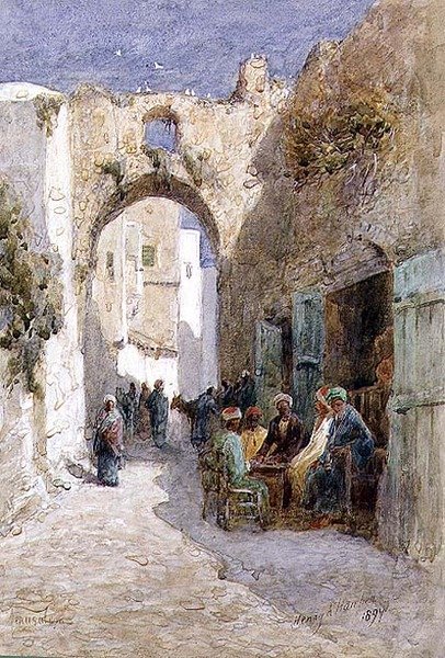 En stille gate, Jerusalem av Henry Andrew Harper