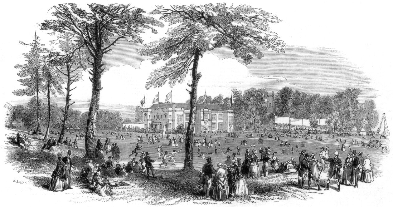 Place, Temperance, and Bond of Universal Brotherhood-festivalen, Hartwell, Buckinghamshire, 1851. av Henry Anelay
