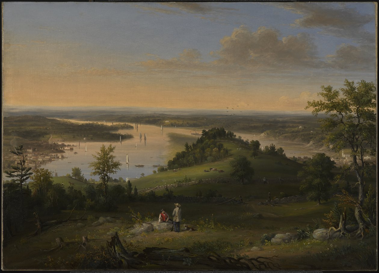 Scene ved Hudson River, 1849 av Henry Ary