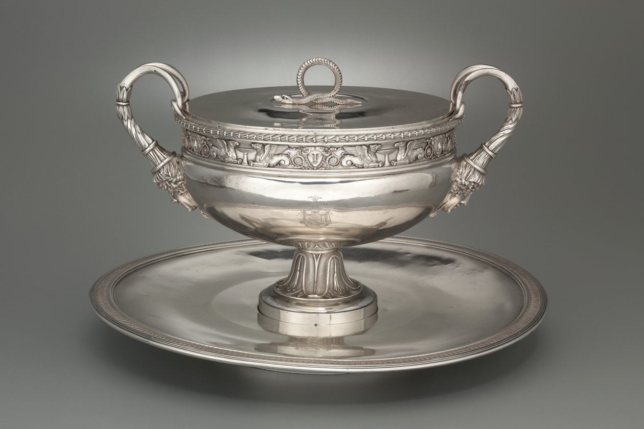 Dekket terrin med brett, 1798-1809 av Henry Auguste