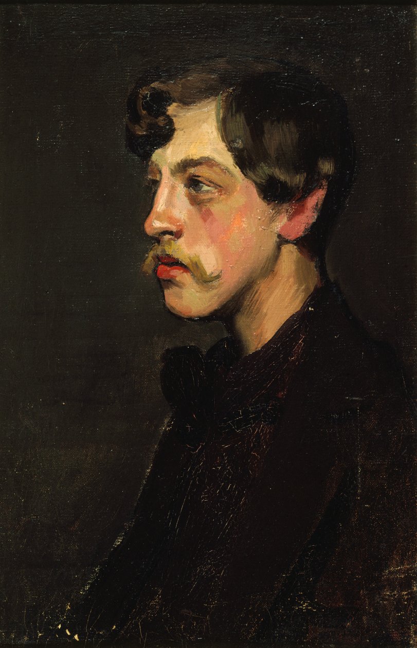 Portrett av poeten Camille Mauclair 1872-1945, ca. 1895. av Henry Bataille