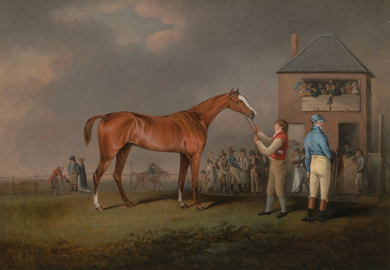 Quiz, etter hans siste løp på Newmarket av Henry Bernard Chalon