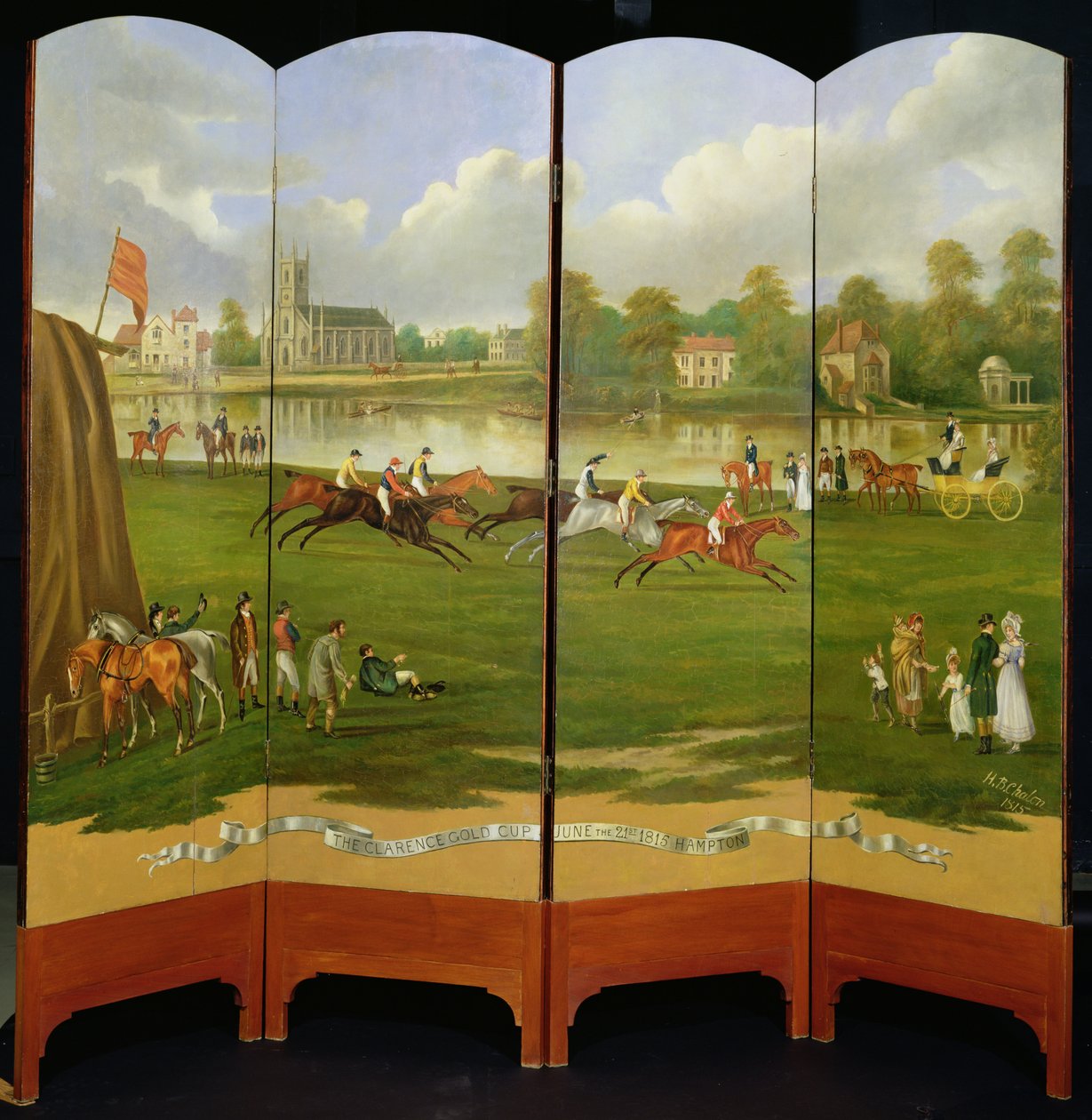 Starten på løpet for Clarence Gold Cup på Hampton, onsdag 21. juni 1815 av Henry Bernard Chalon