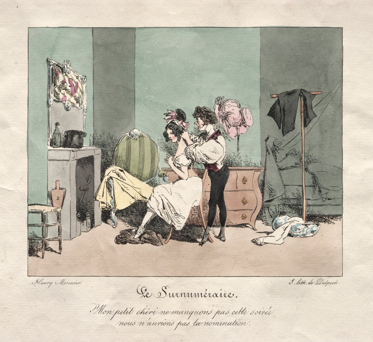 Administrativ skikk: Supernumerær. av Henry Bonaventure Monnier