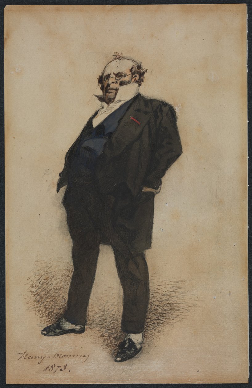 Selvportrett i rollen som M. Prudhomme, 1873. av Henry Bonaventure Monnier
