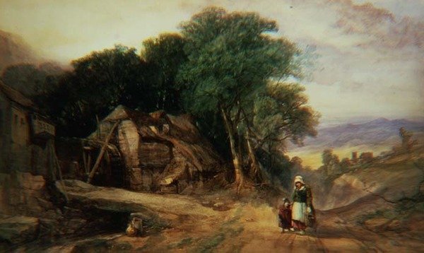 On the Borders of Dartmoor, ca. 1840 (akvarell på papir) av Henry Bright