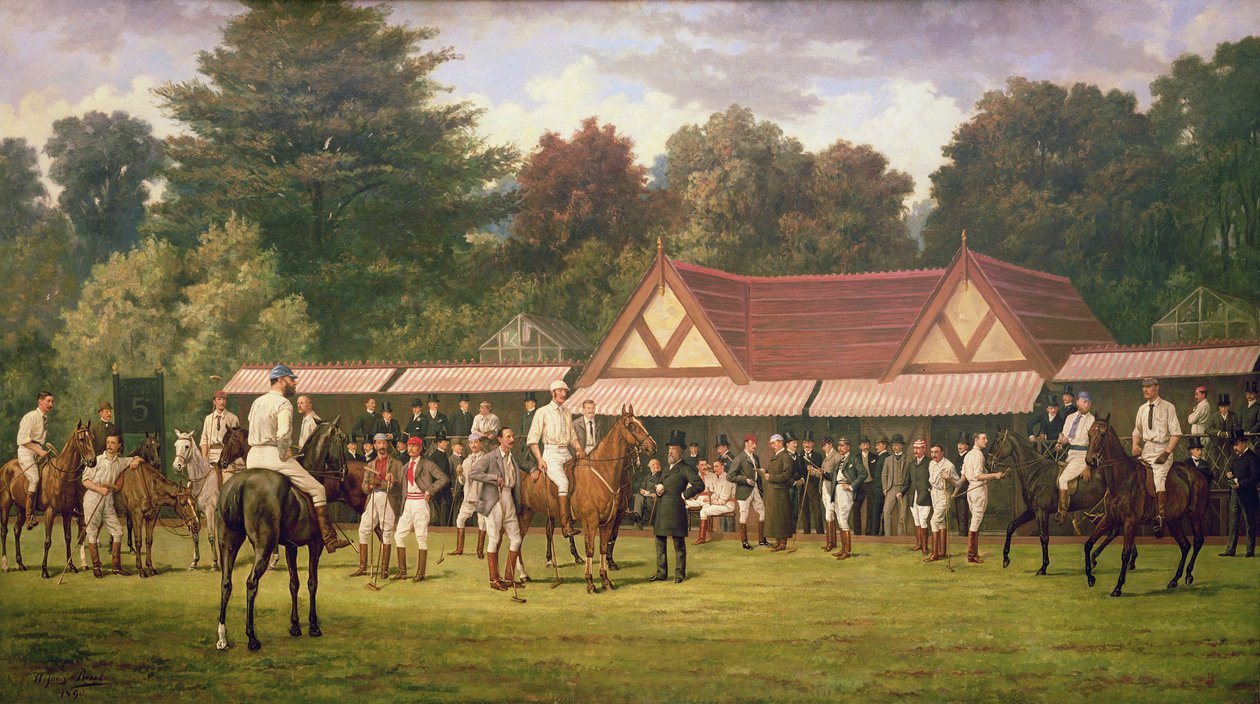 Polo i Hurlingham, 1890 av Henry Brooks
