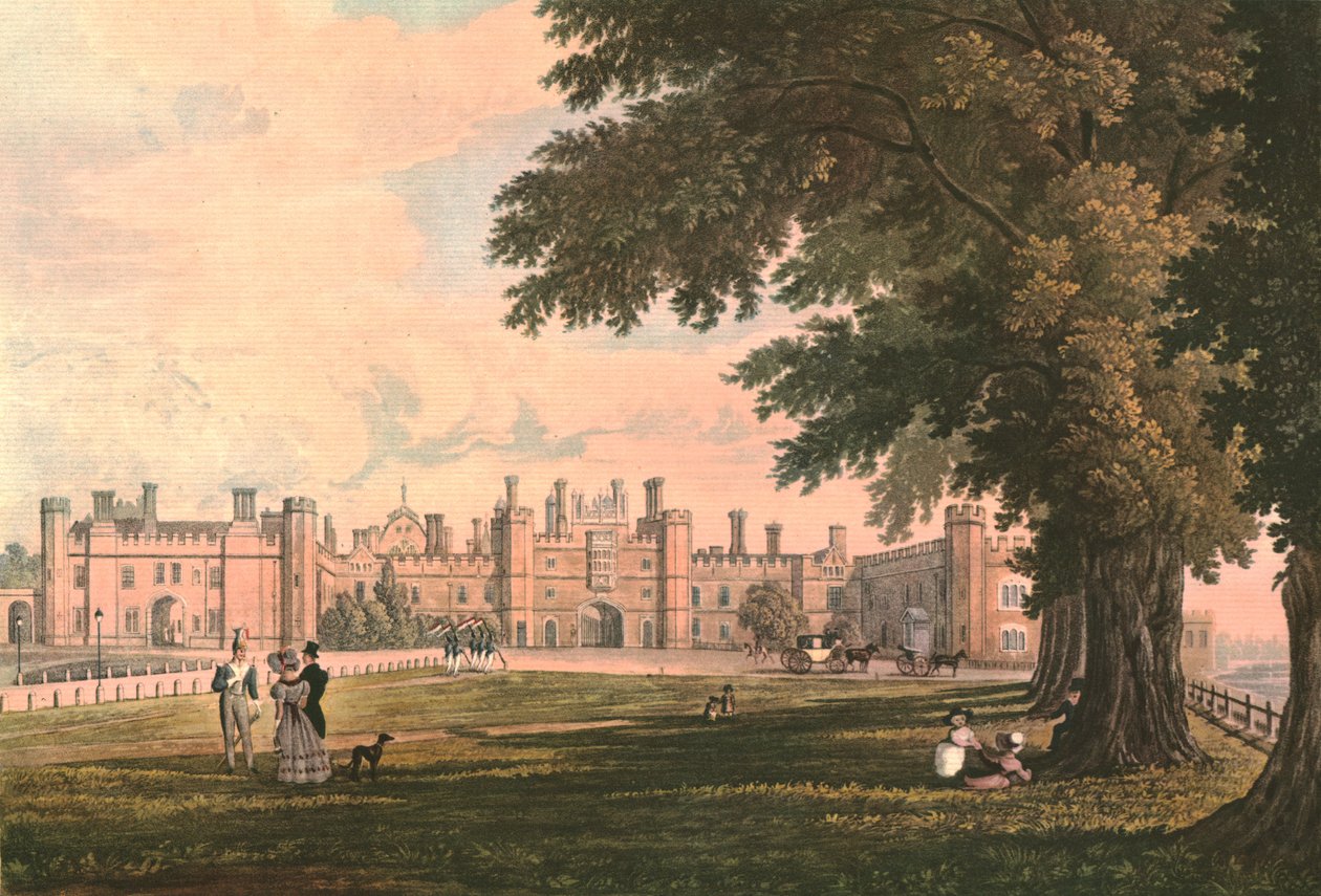 Hampton Court Palace, c1827. av Henry Bryan Ziegler
