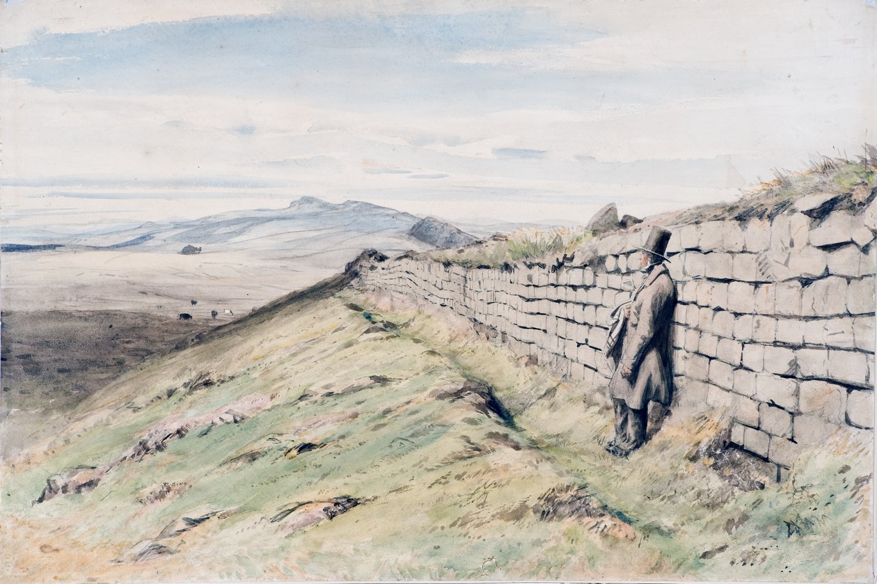 Cockmount Hill (blyant, wc og gouache på papir, på kort) av Henry Burdon Richardson