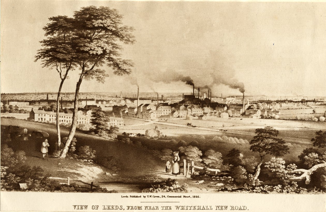 Utsikt over Leeds, nær Whitehall New Road av Henry Burn