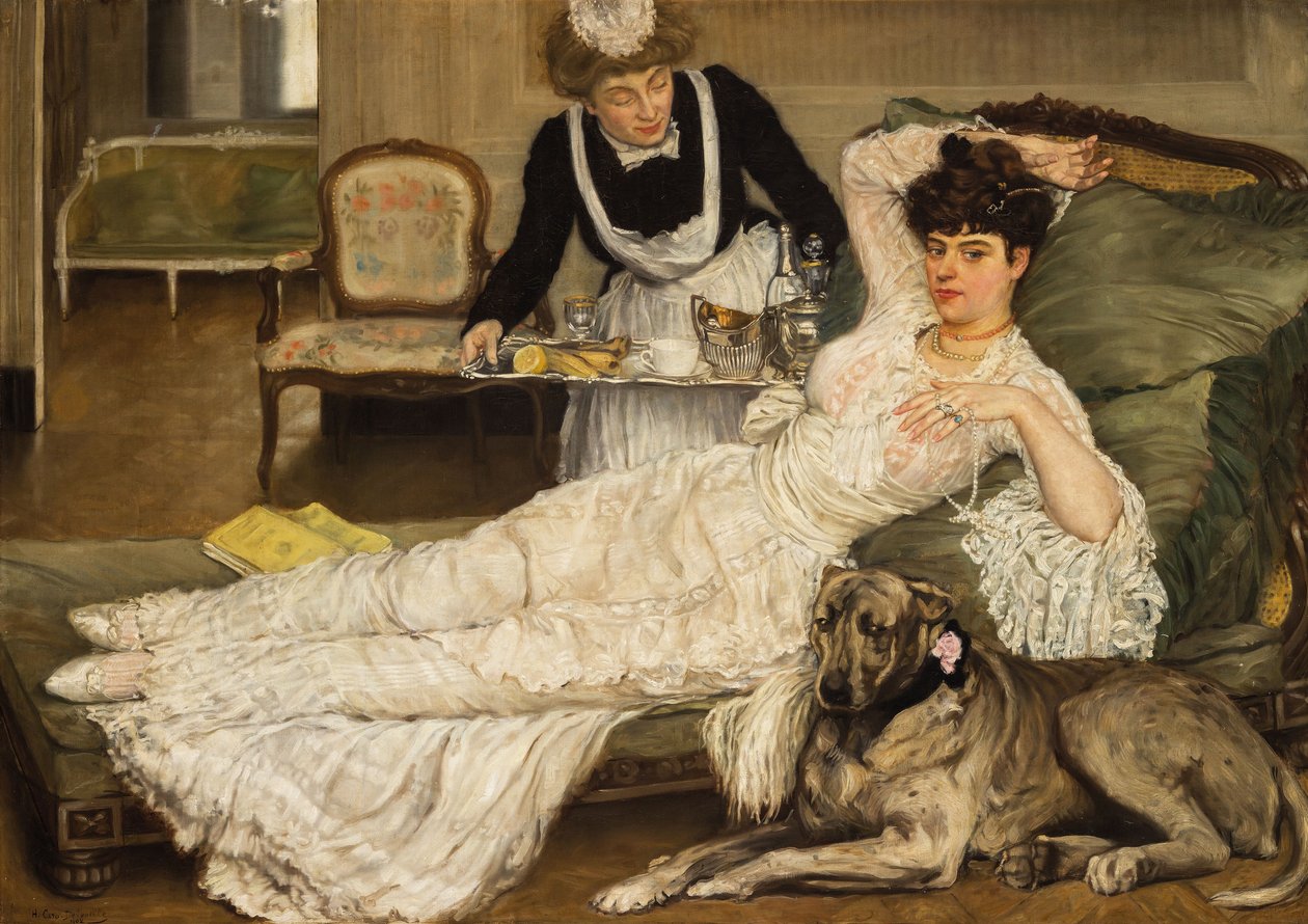 Den vakre jenta, 1902. av Henry Caro Delvaille