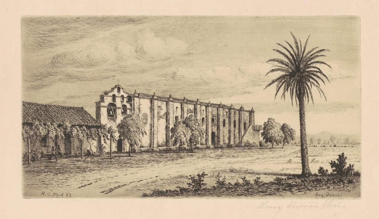 Mission San Gabriel Arcangel, 1883. av Henry Chapman Ford