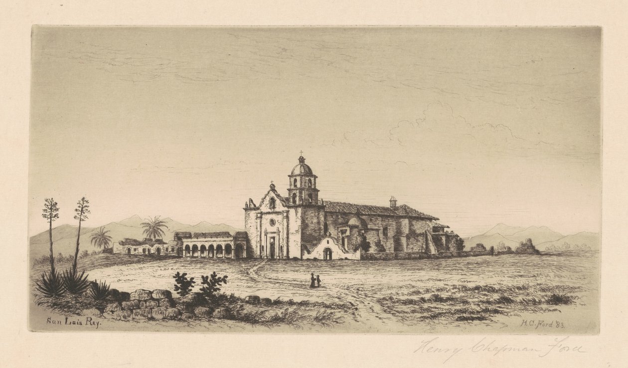 Mission San Luis Rey de Francia, 1883. av Henry Chapman Ford