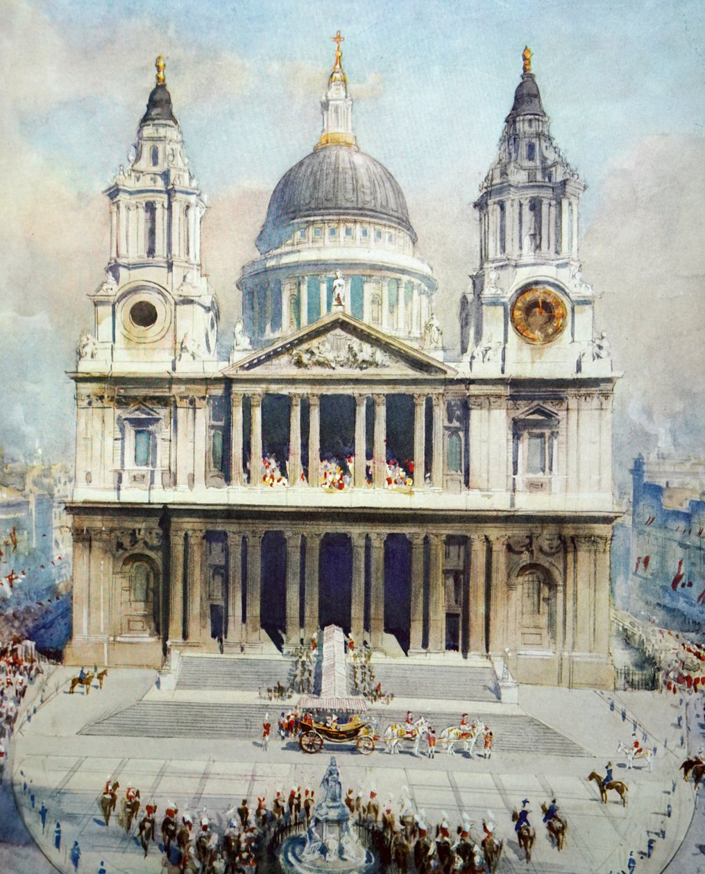 Kong George Vs sølvjubileum i St. Pauls katedral av Henry Charles Brewer