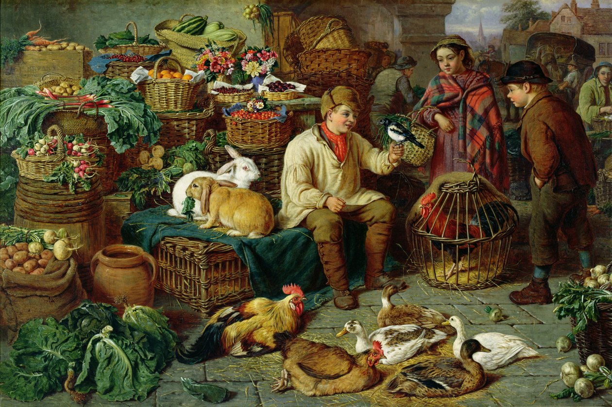 Markedsscene av Henry Charles Bryant