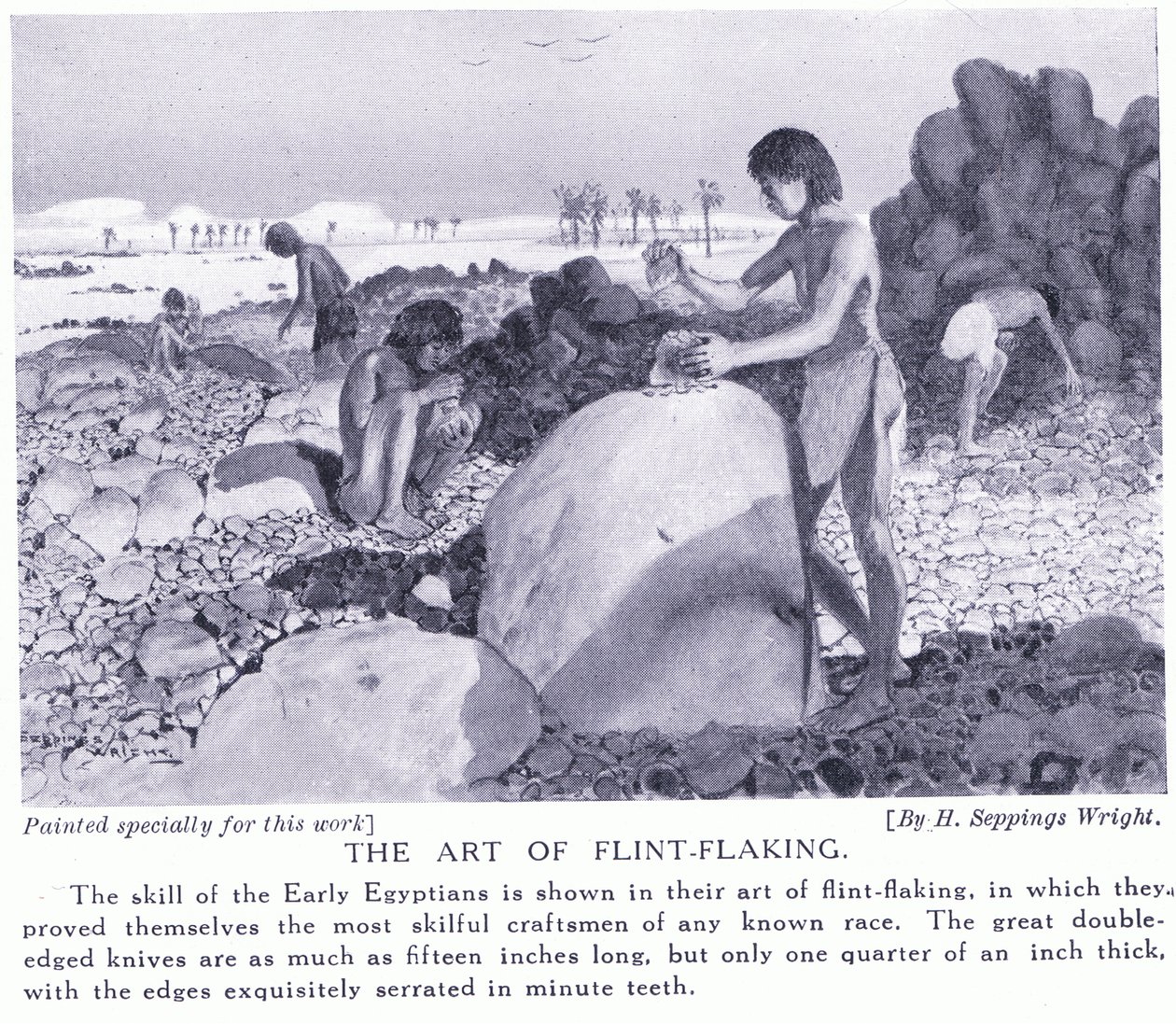Kunsten å lage flint, ca. 1920 av Henry Charles Seppings Wright