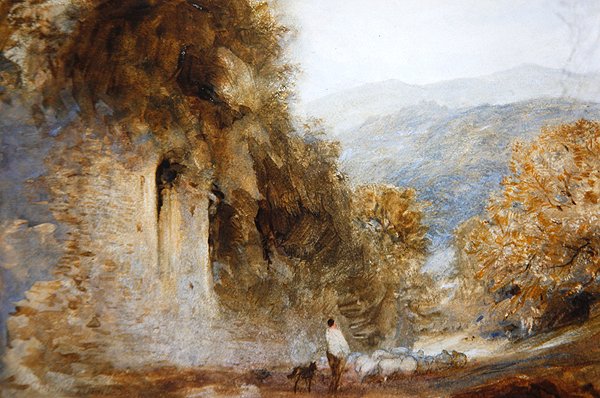 Romantisk landskap, ca. 1849 (akvarell på papir) av Henry Clarence Whaite
