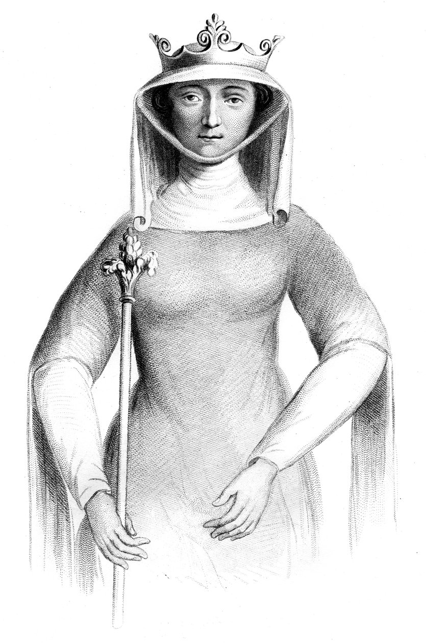 Isabella av Frankrike, dronningkonsort av Edward II av England. av Henry Colburn