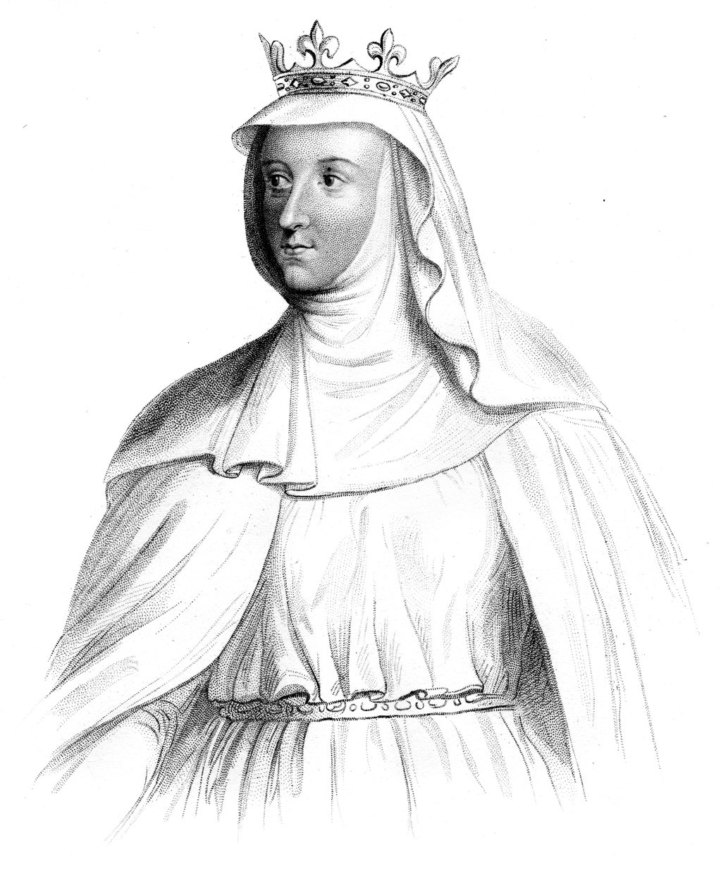 Marguerite av Frankrike, dronning av Edward I av England. av Henry Colburn