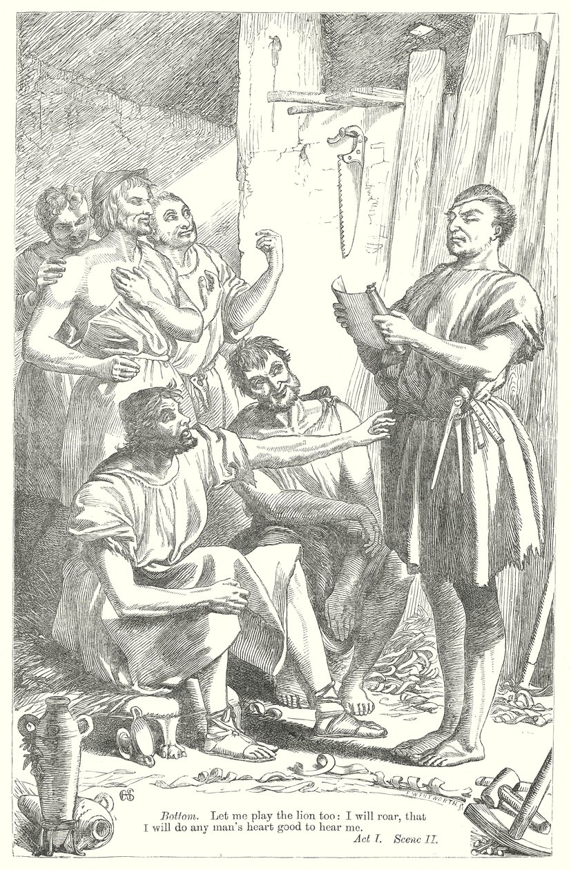 En midtsommernattsdrøm (gravering) av Henry Courtney (after) Selous