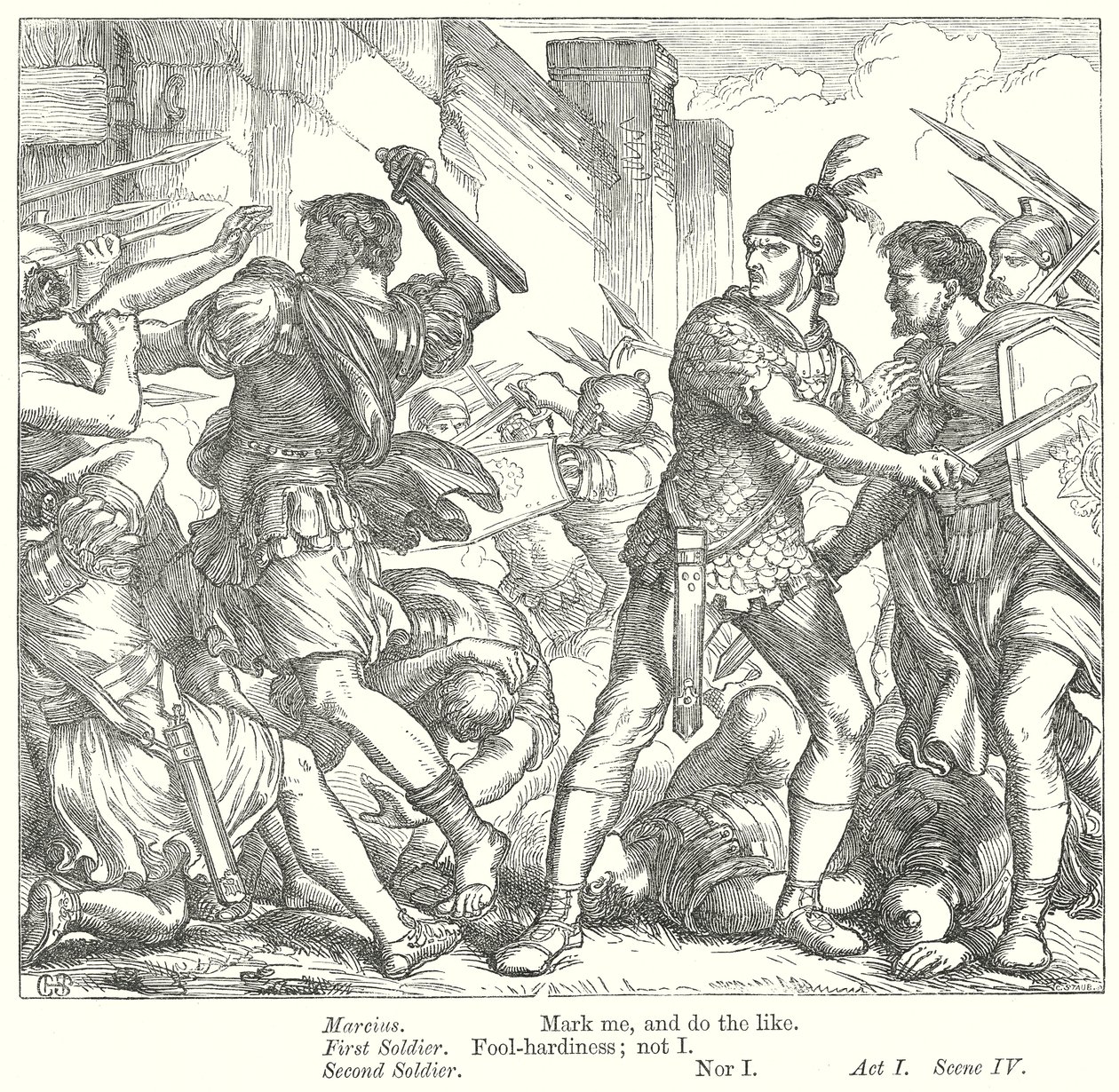 Coriolanus (gravering) av Henry Courtney (after) Selous