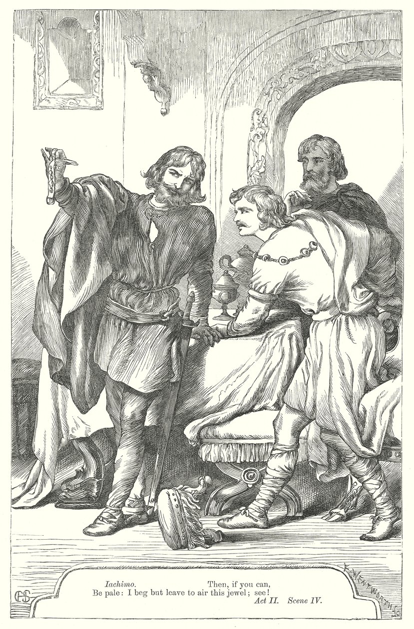 Cymbeline (gravering) av Henry Courtney (after) Selous