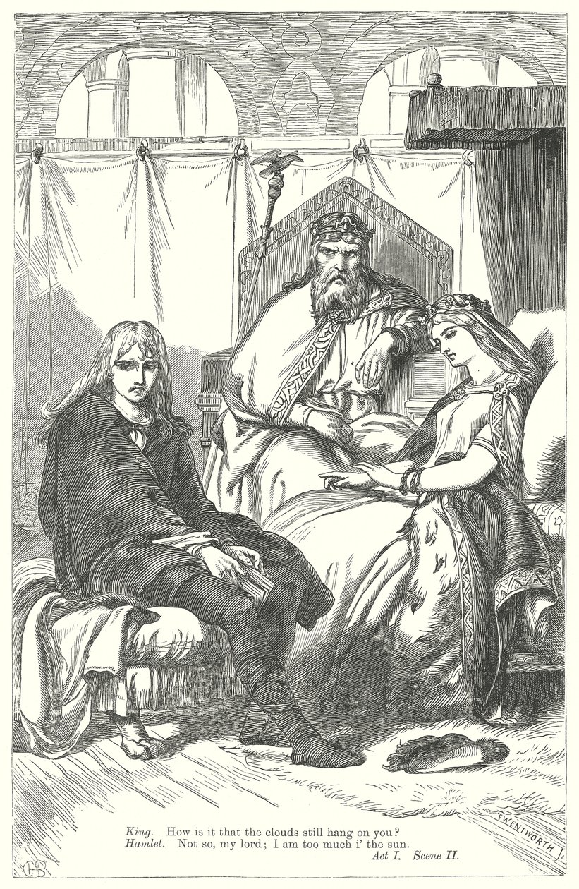 Hamlet (gravering) av Henry Courtney (after) Selous
