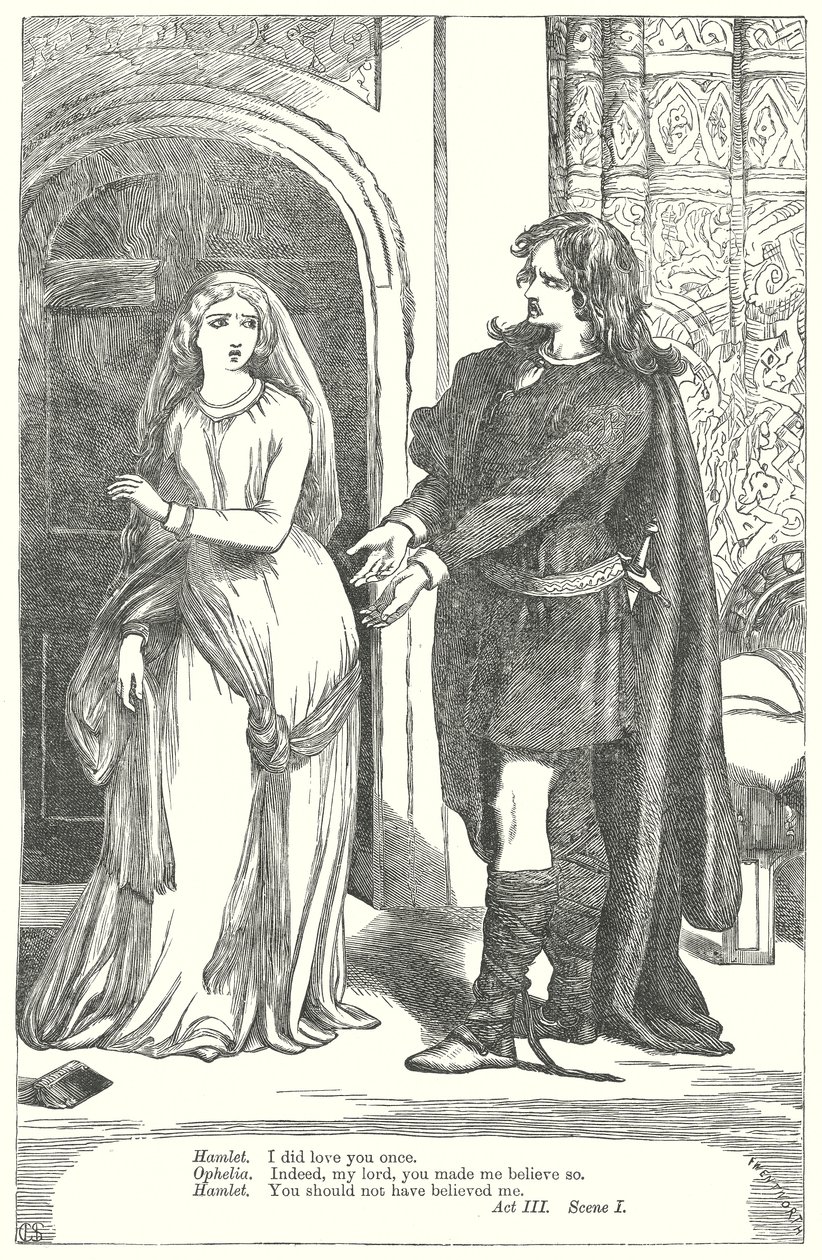 Hamlet (gravering) av Henry Courtney (after) Selous