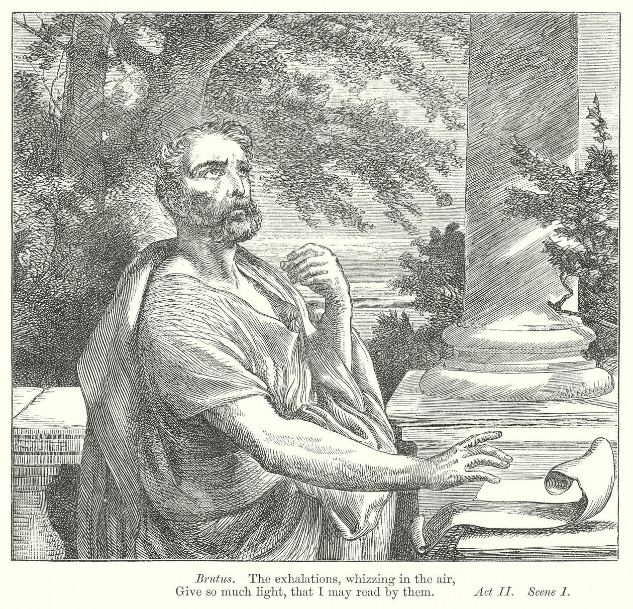 Julius Cæsar (gravering) av Henry Courtney (after) Selous