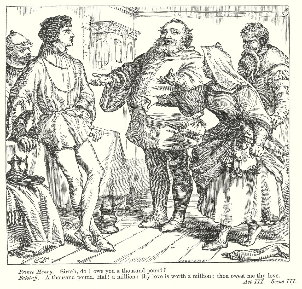 Kong Henrik IV del I (gravering) av Henry Courtney (after) Selous