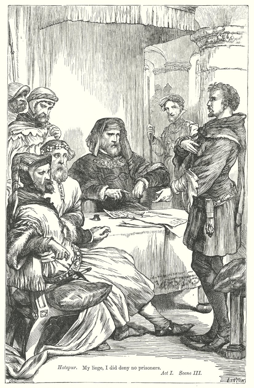 Kong Henrik IV del I (gravering) av Henry Courtney (after) Selous